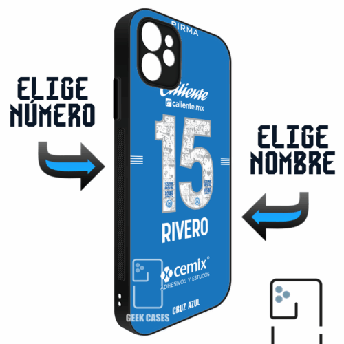 Funda Tipo Bumper Cruz Azul Jersey Espalda Local 24-25