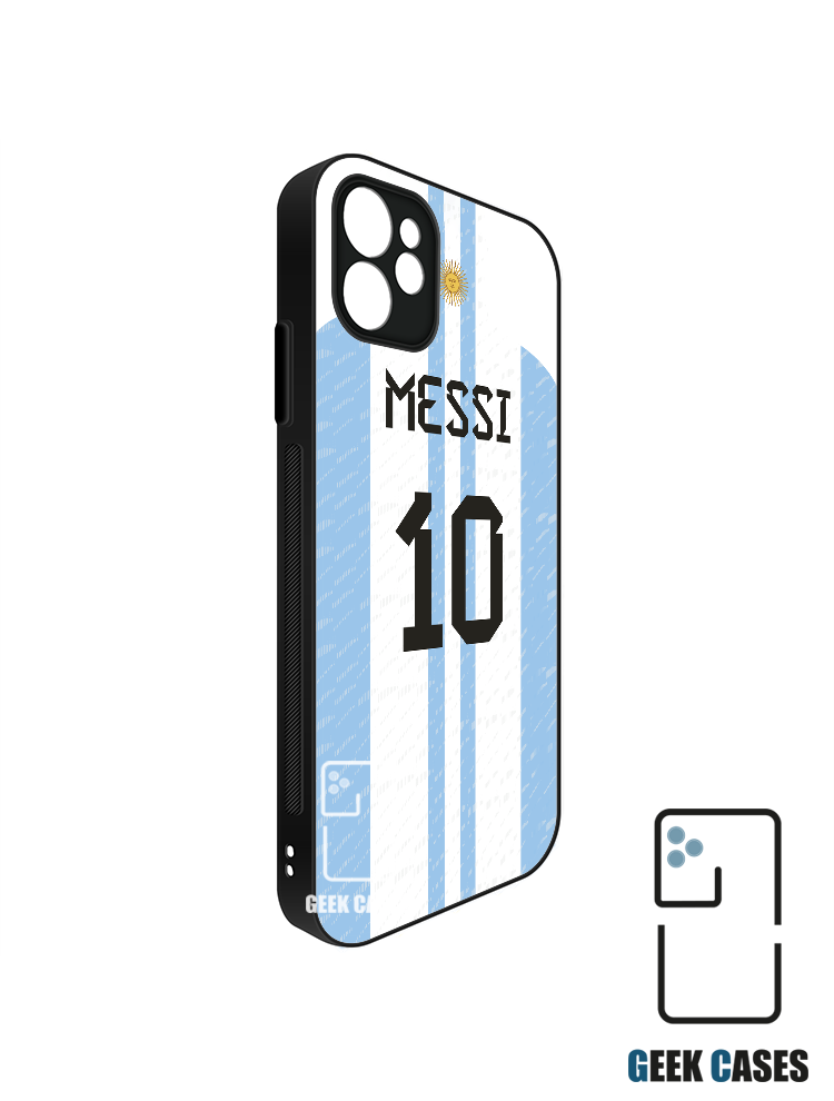 Argentina 2022 Local Atras Dorsal Messi Funda Tipo Bumper Argentina 2022 Local Atras Dorsal Messi - Imagen 1