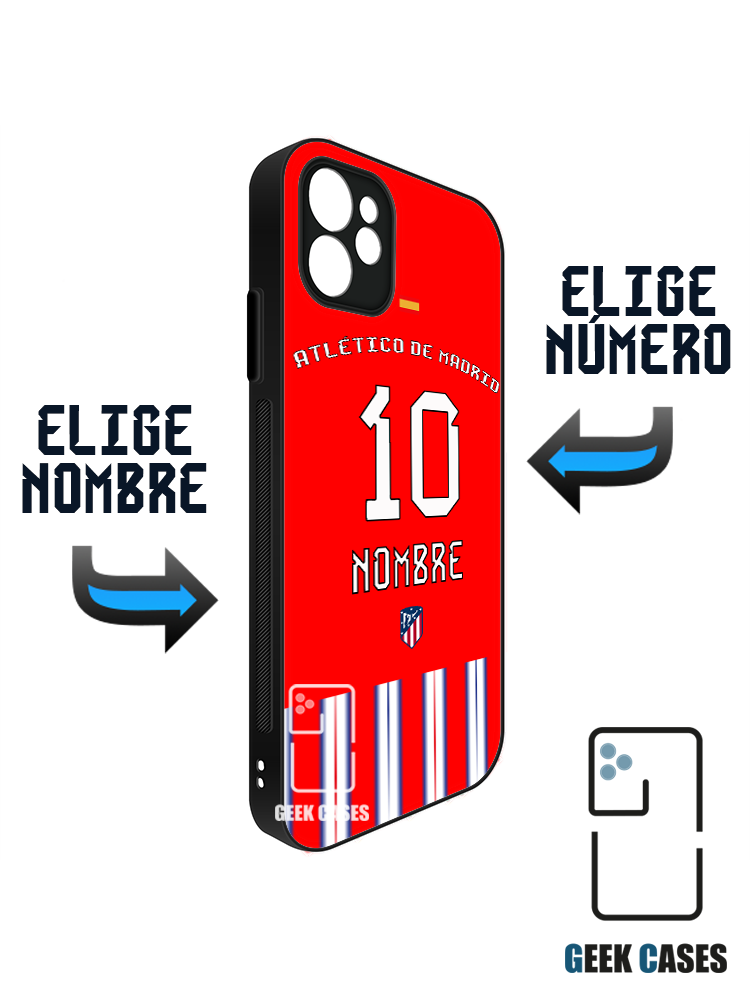 Atletico de Madrid 24-25 Local Dorsal Funda Tipo Bumper Atletico de Madrid 24-25 Local Dorsal - Imagen 1
