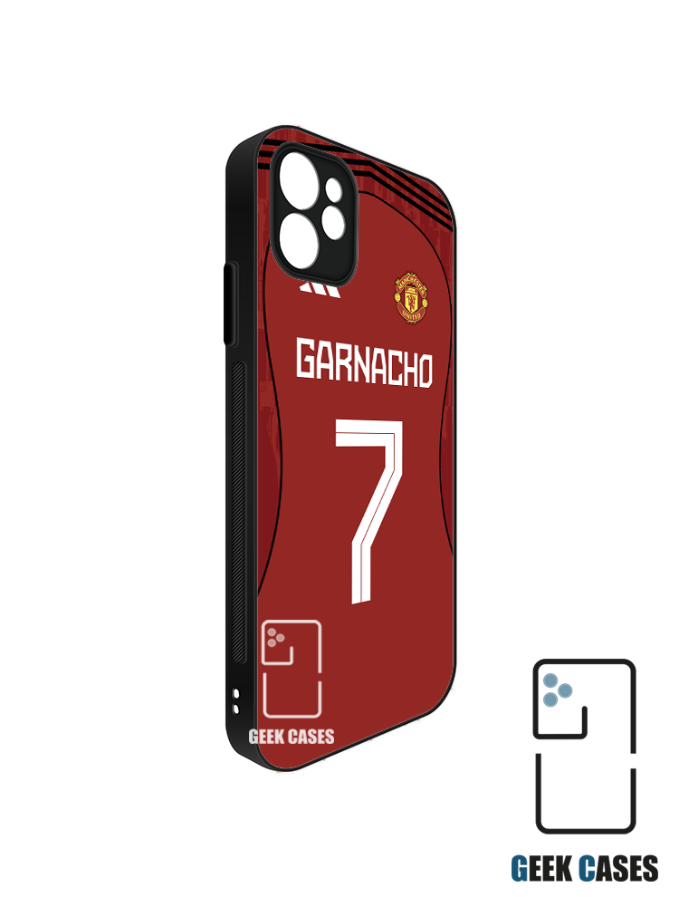 Manchester United 25-26 Local Dorsal Garnacho Funda Tipo Bumper Manchester United 25-26 Local Dorsal Garnacho - Imagen 1