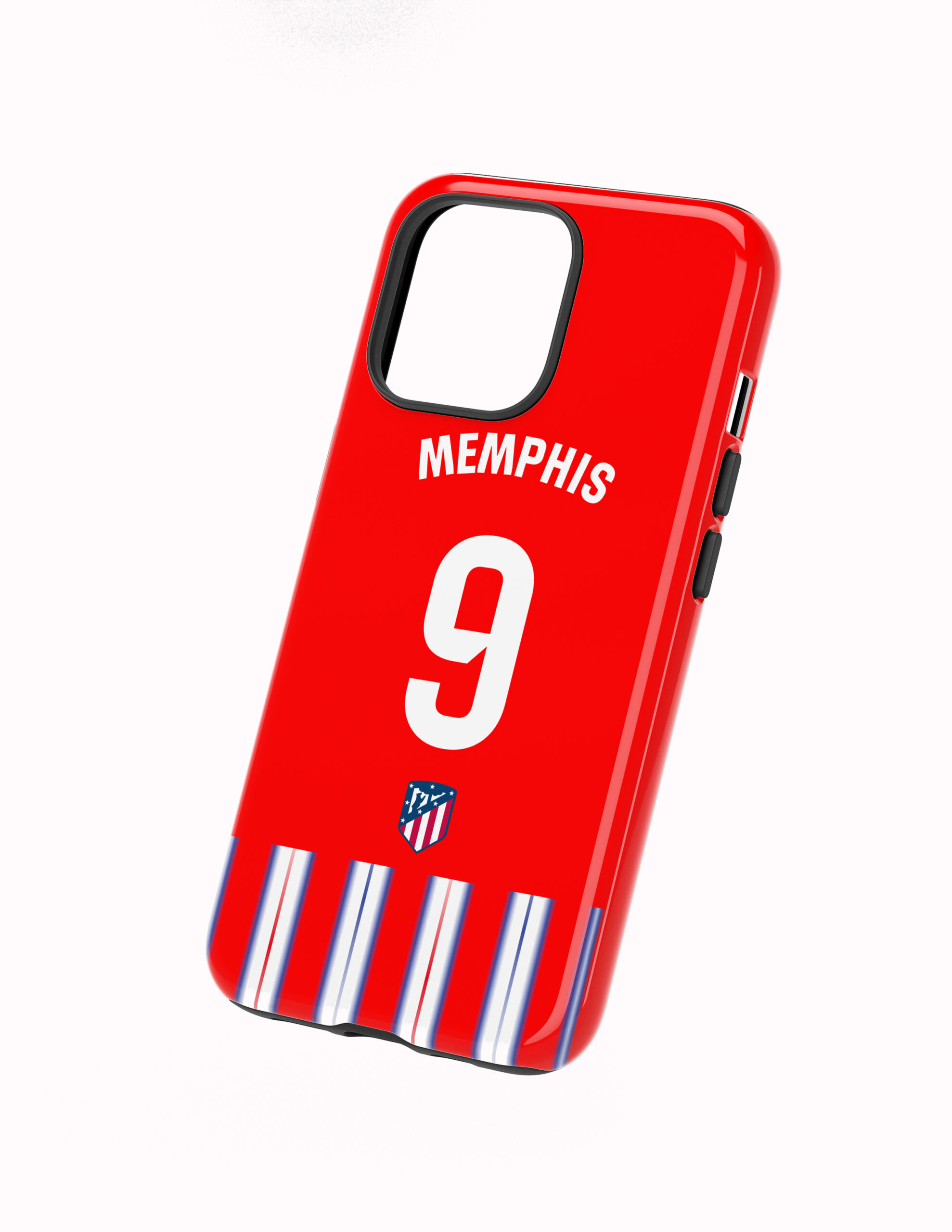 3D Atletico de Madrid 24-25 Local Dorsal Memphis Funda Full Color Doble Protección Atlético de Madrid Local 2024-25 Dorsal Memphis - Imagen 1