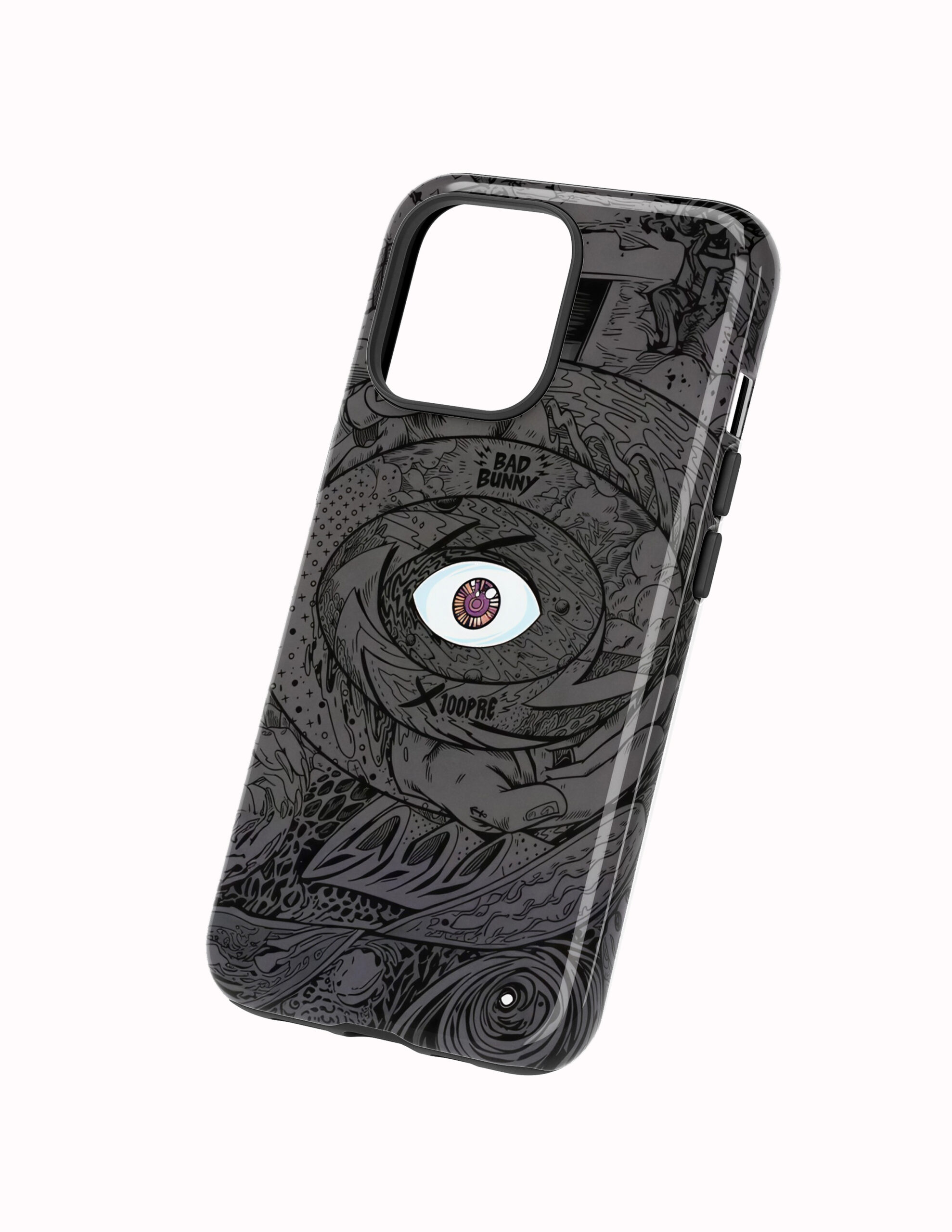 3D Bad Bunny 10 Funda Full Color Doble Protección Bad Bunny Krippy Kush - Imagen 1