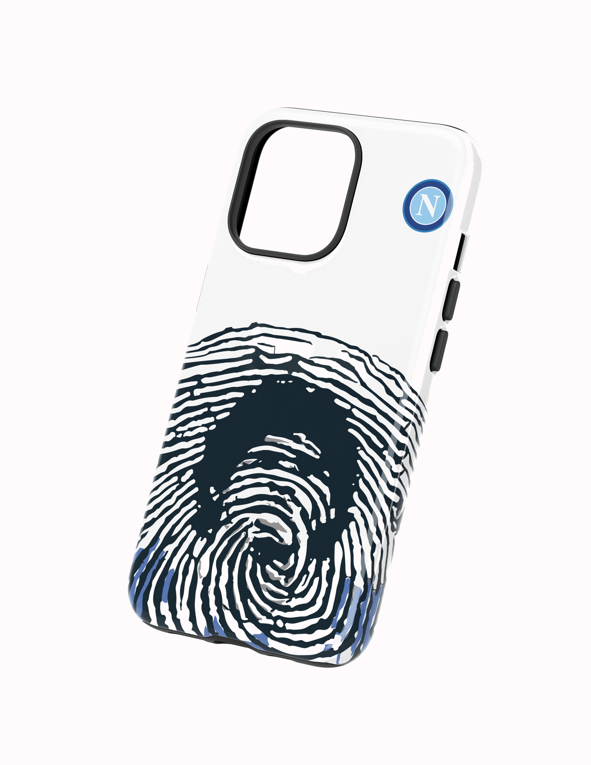 3D Maradona Concepto Napoli Blanco Funda Full Color Doble Protección Napoli Visita Maradona Concepto - Imagen 1