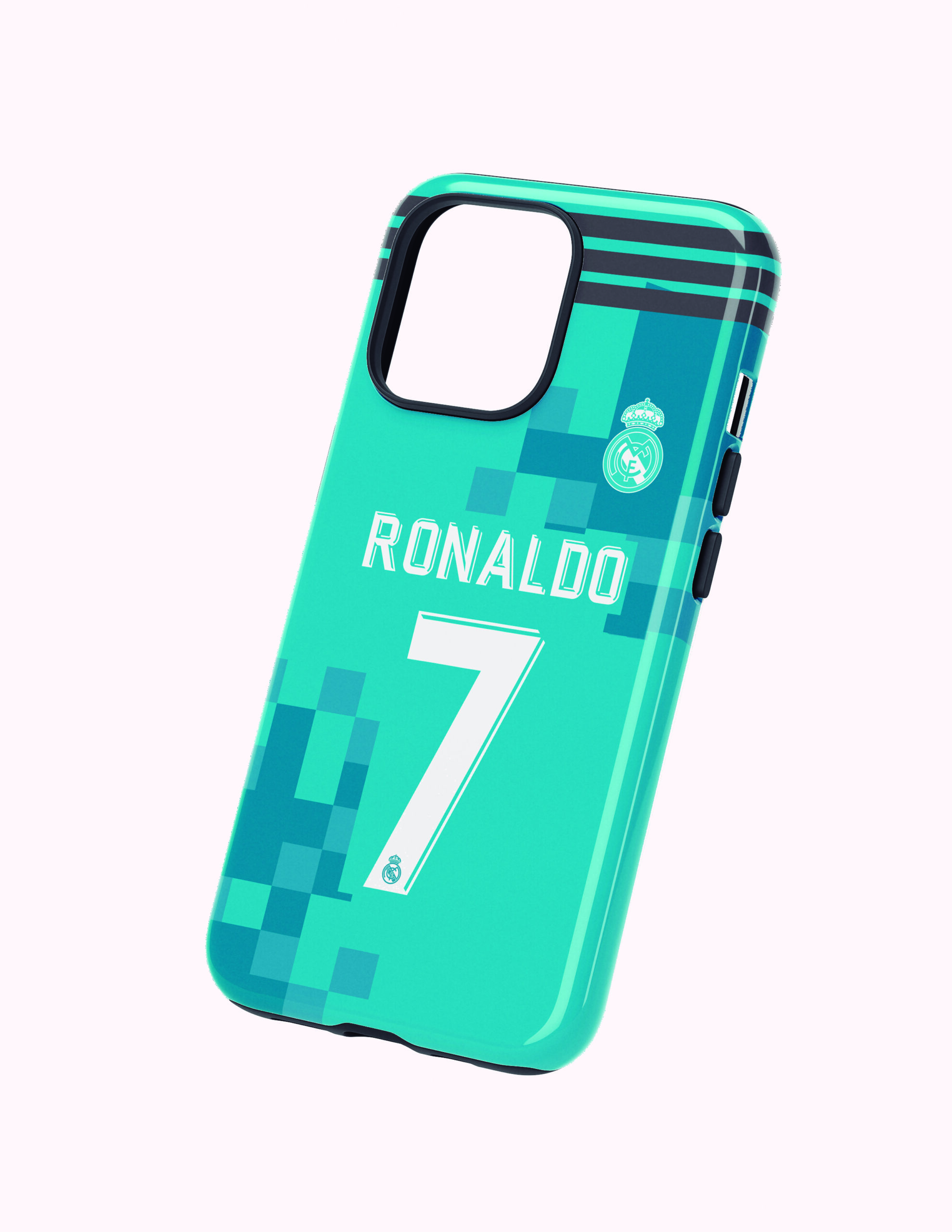 3D Real Madrid 17-18 Tercero Dorsal Cristiano Ronaldo Funda Full Color Doble Protección Real Madrid Tercero 2017-18 CR7 - Imagen 1