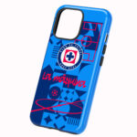 Funda Full Color Doble Protección Cruz Azul Cancha Abstracta