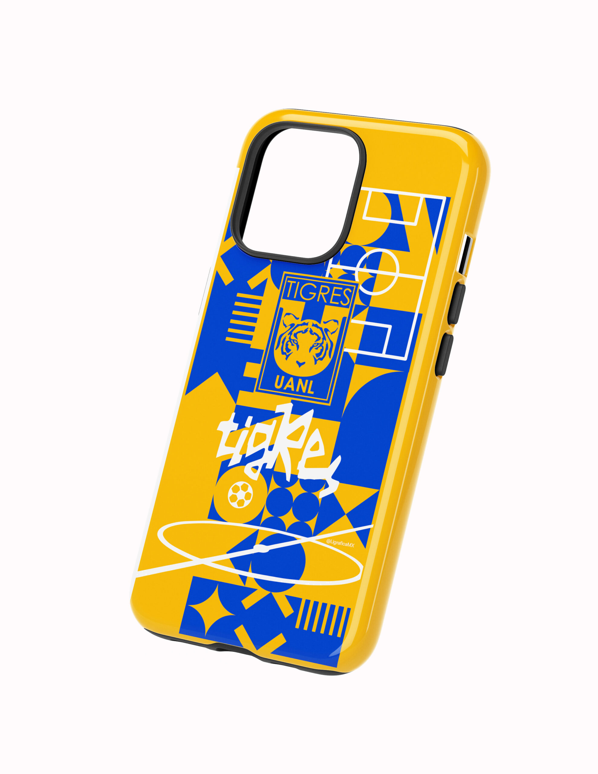 Abstracto Cancha Costado 3D Tigres Funda Full Color Doble Protección Tigres Cancha Abstracto - Imagen 1