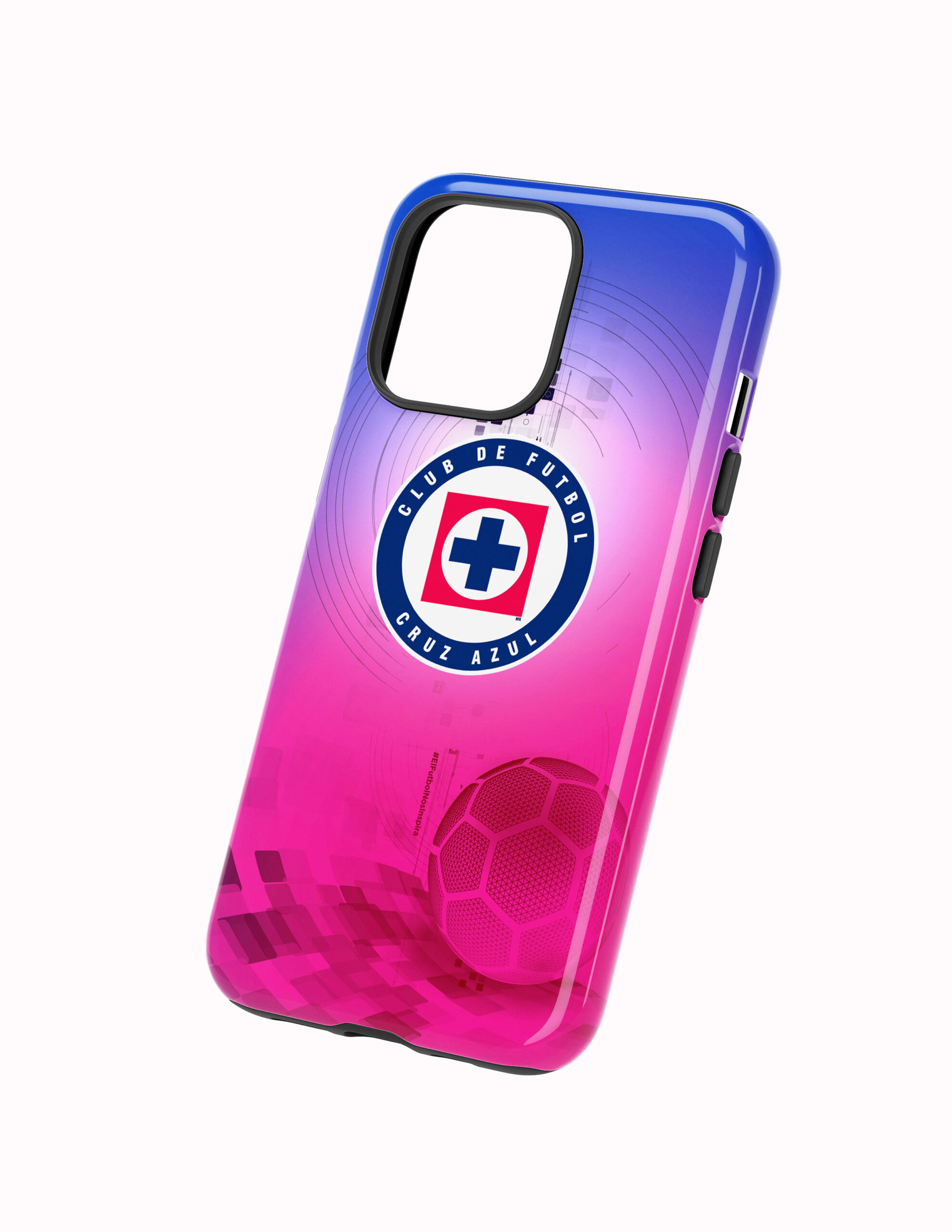 Brilloso Costado 3D Cruz Azul Funda Full Color Doble Protección Cruz Azul Balón Vibrante - Imagen 1