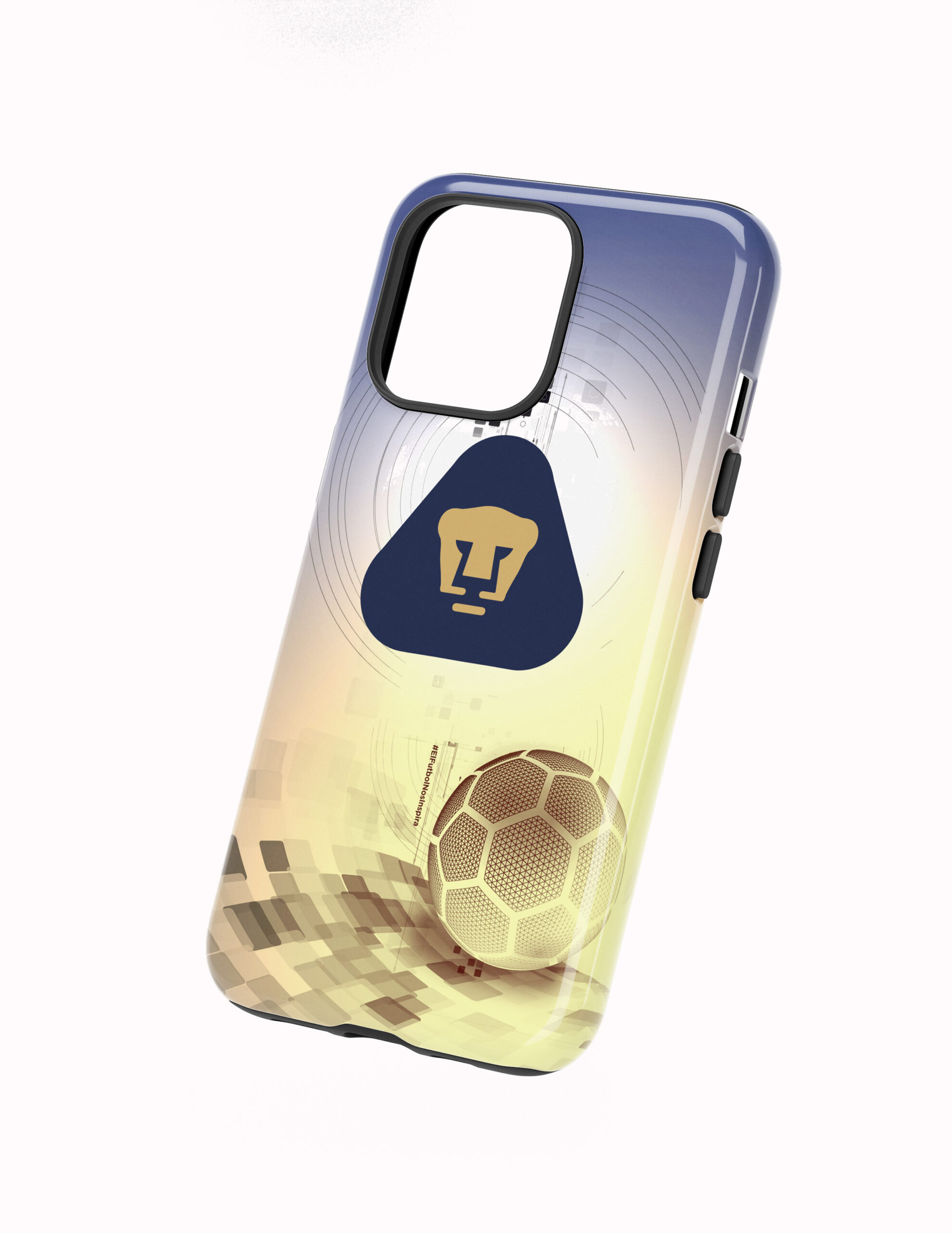 Brilloso Costado 3D Pumas Funda Full Color Doble Protección Pumas Balón Vibrante - Imagen 1