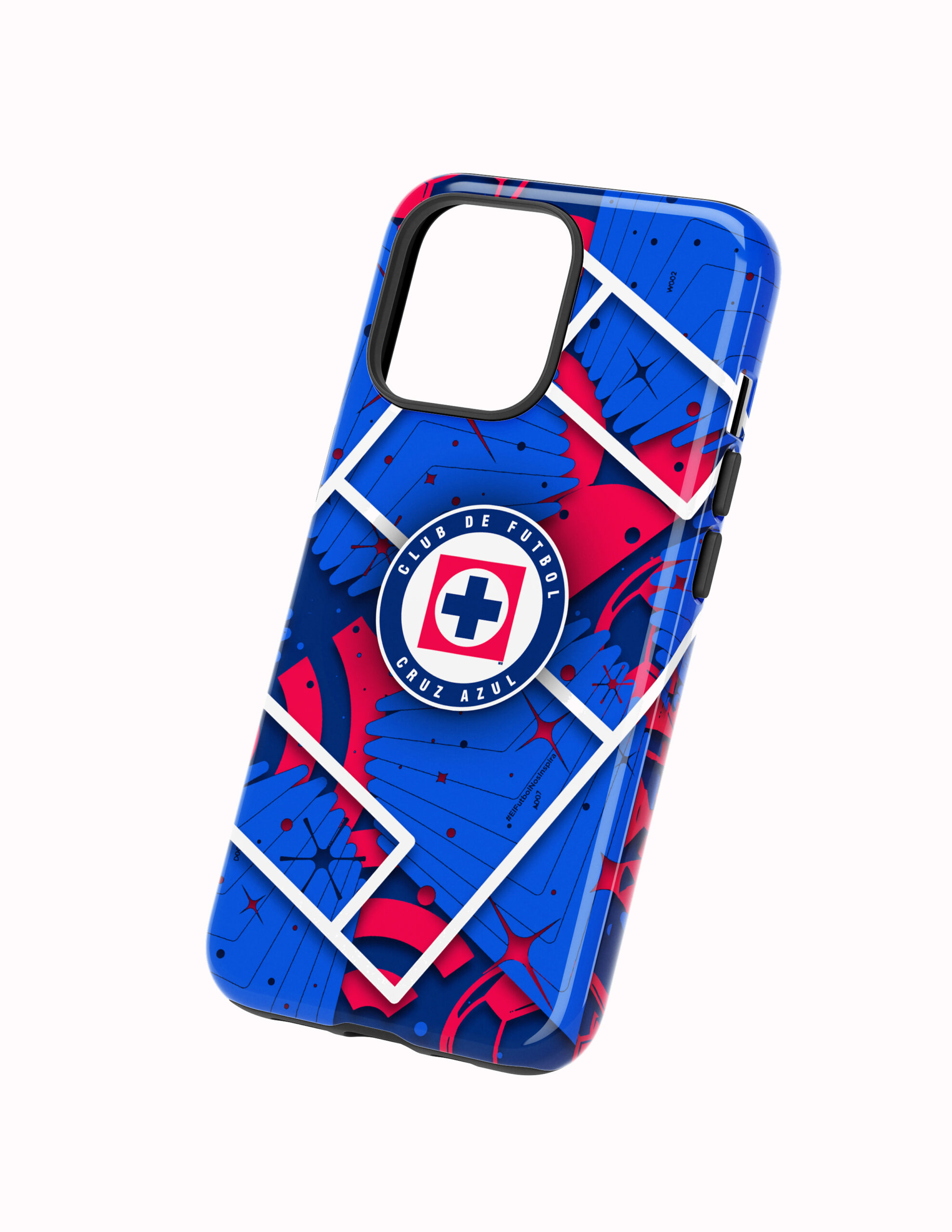 Cancha Simple Costado 3D Cruz Azul Funda Full Color Doble Protección Cruz Azul Cancha Total - Imagen 1