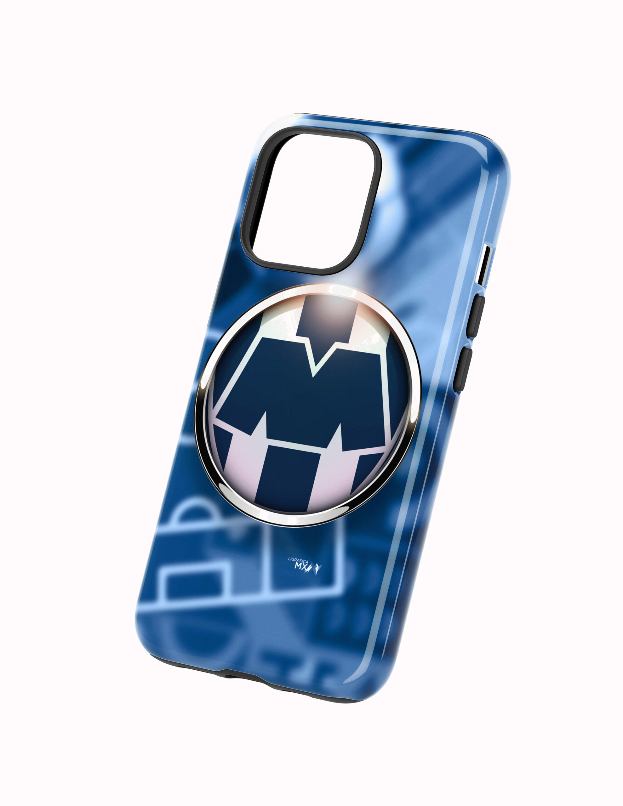 Cancha y Balon Costado 3D Monterrey Funda Full Color Doble Protección Monterrey Cancha y Balón - Imagen 1