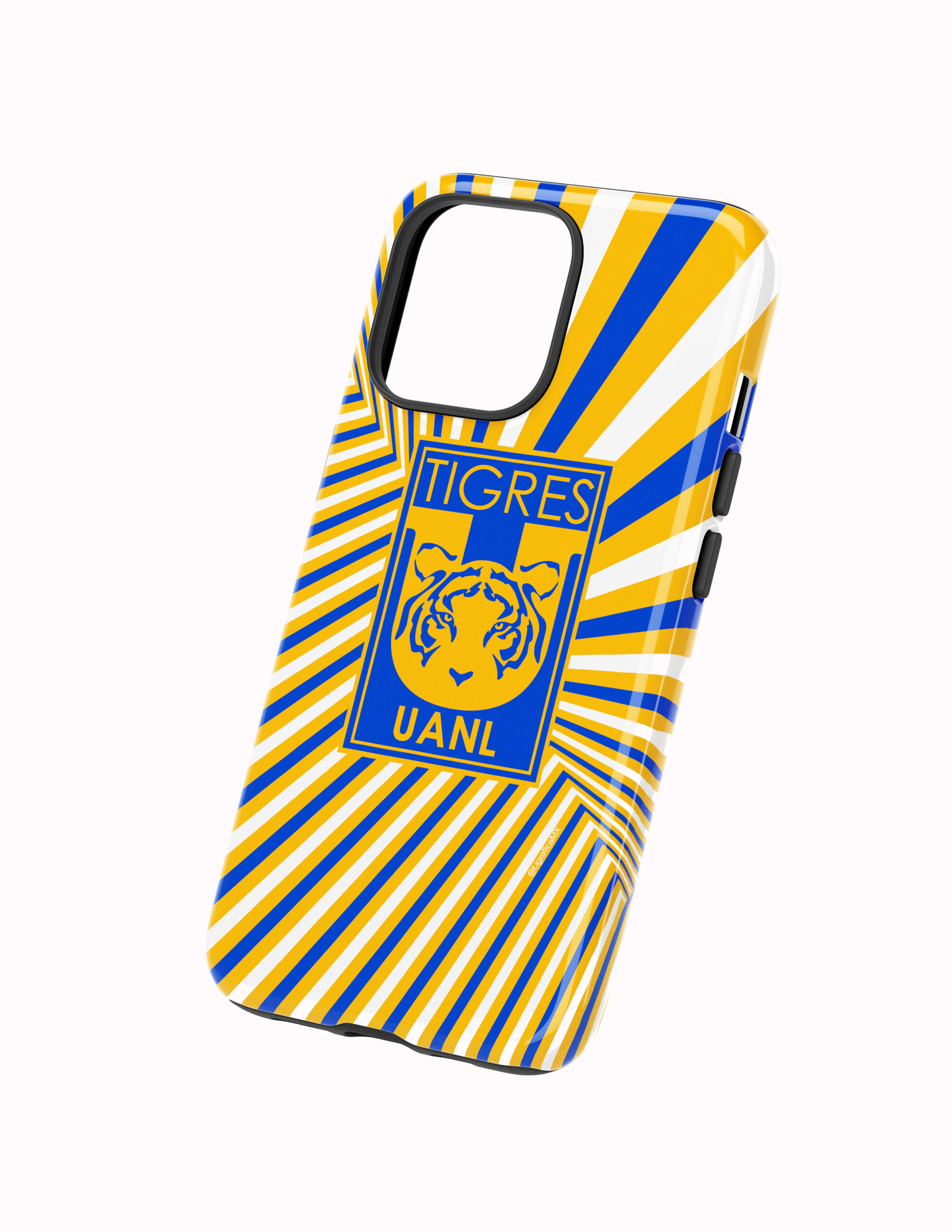 Lineas Costado 3D Tigres Funda Full Color Doble Protección Tigres Escudo Legendario - Imagen 1