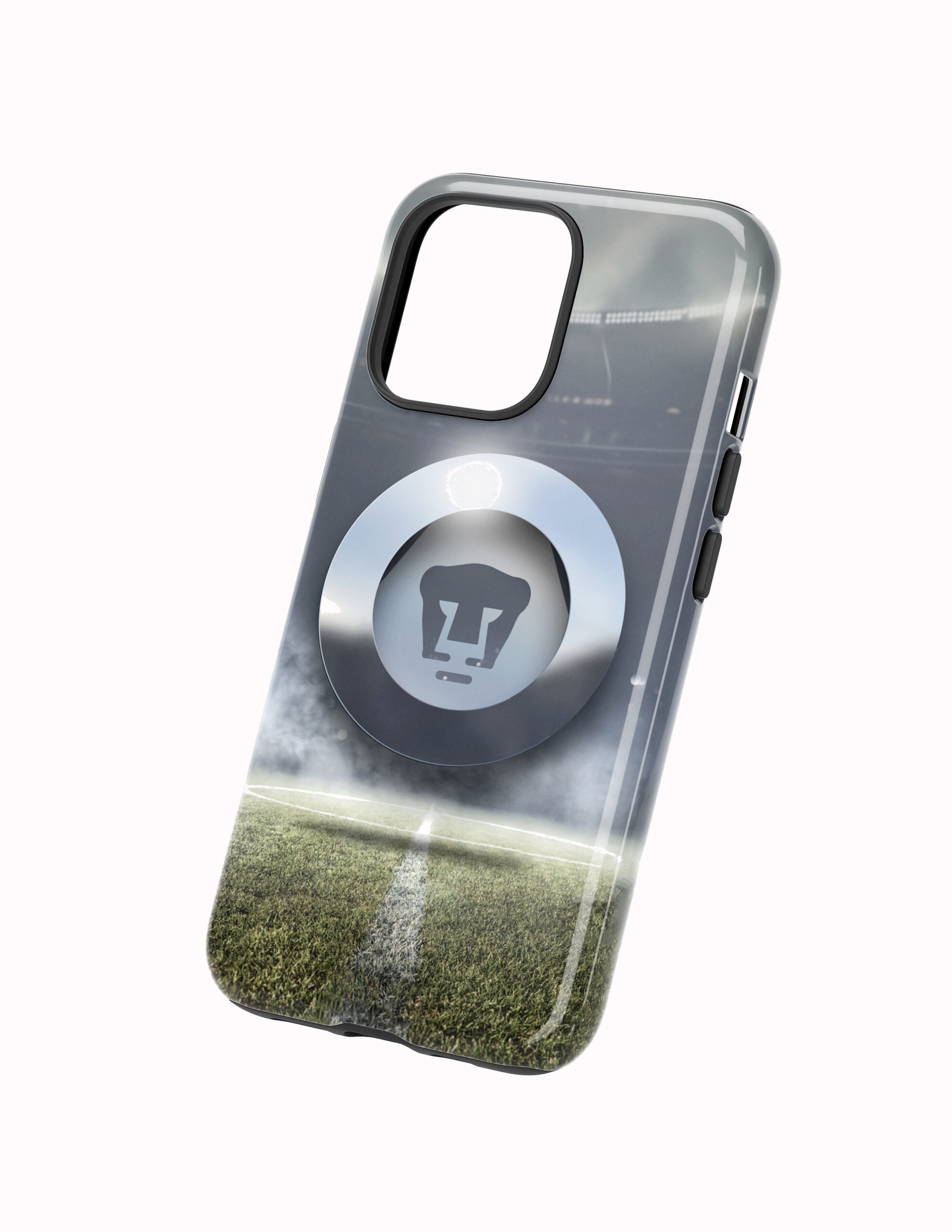 Metalico Costado 3D Pumas Funda Full Color Doble Protección Pumas Escudo Metálico - Imagen 1