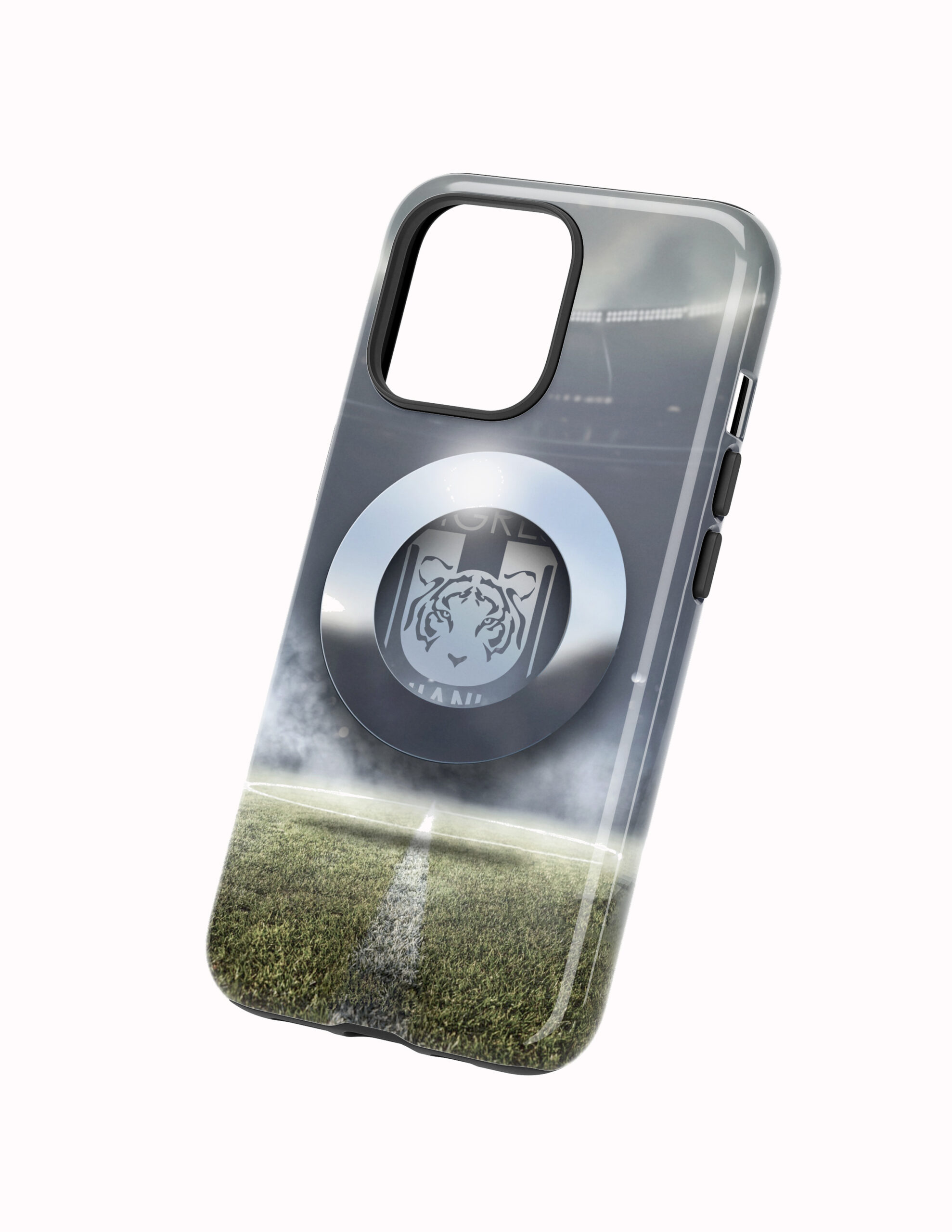 Metalico Costado 3D Tigres Funda Full Color Doble Protección Tigres Escudo Metálico - Imagen 1