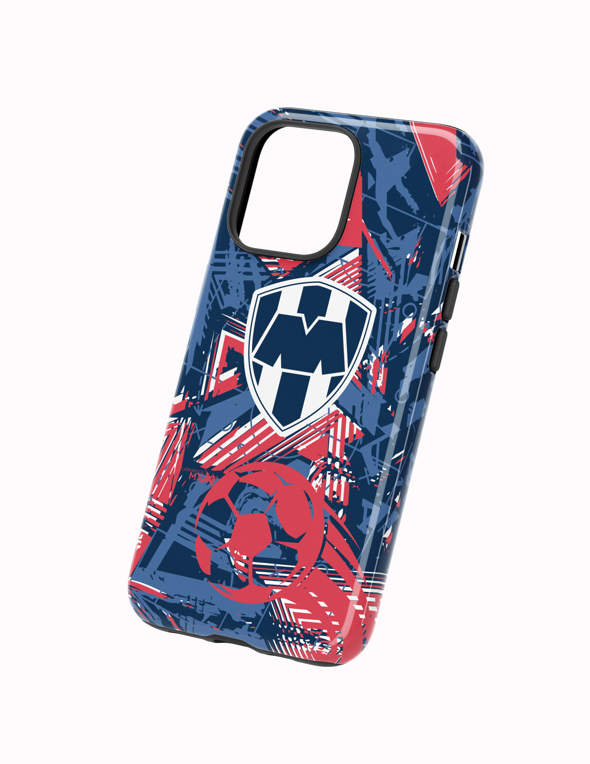 Poligonos Costado 3D Monterrey Funda Full Color Doble Protección Monterrey Balón Poligonal - Imagen 1