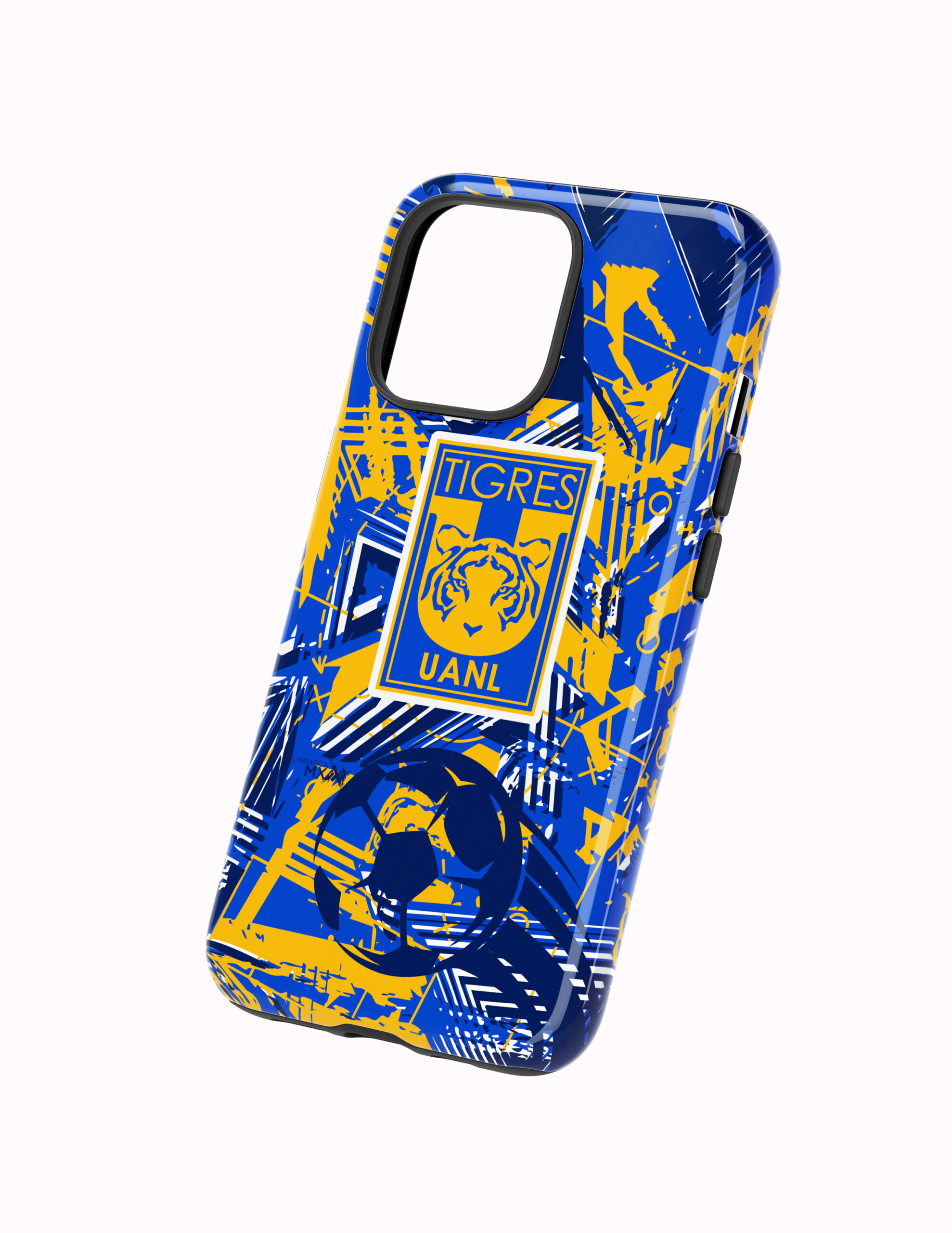 Poligonos Costado 3D Tigres Funda Full Color Doble Protección Tigres Escudo Poligonal - Imagen 1
