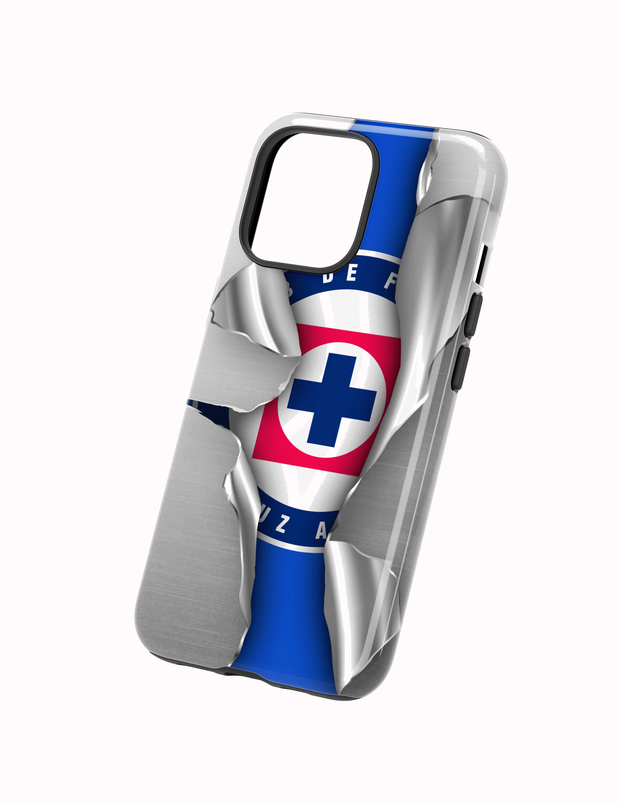 Rompiendo Costado 3D Cruz Azul Funda Full Color Doble Protección Cruz Azul Equipo Dominante - Imagen 1